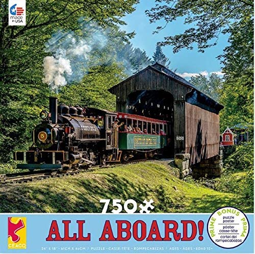 Ceaco - All Aboard Covered Bridge Puzzle - 750Piece