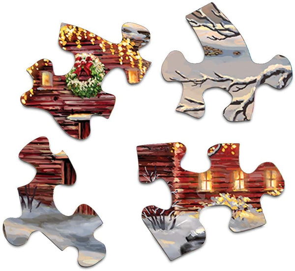 Springbok Puzzles - Winter Windmill - 1000 Piece Jigsaw Puzzle - Large 30