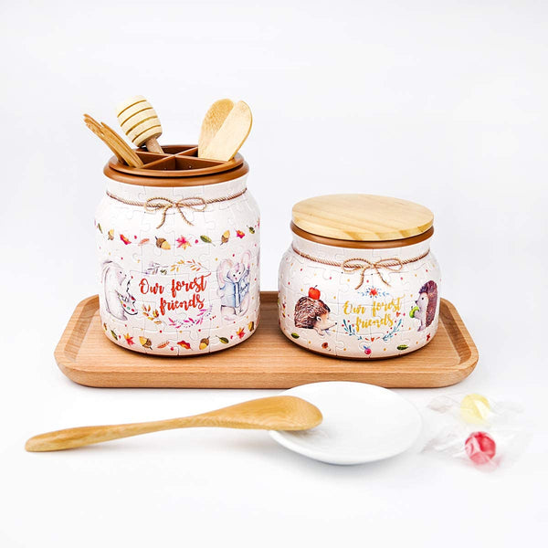 Pintoo - Puzzle Jar Rabbit & Squirrel Jigsaw Puzzle (96 Pieces)