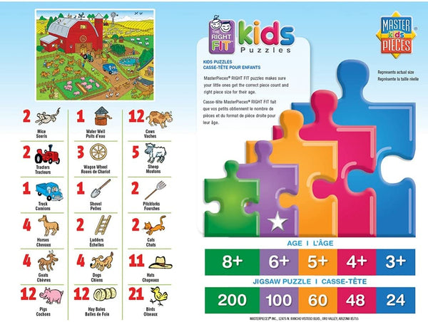 Masterpieces - 101 Things to Spot on a Farm Jigsaw Puzzle (101 Pieces)
