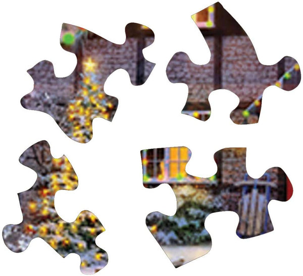 Springbok Puzzles - Yuletide Cottage - 1000 Piece Jigsaw Puzzle - Large 24 Inches by 30 Inches Puzzle - Made in USA - Unique Cut Interlocking Pieces