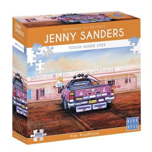 Blue Opal - Pink Roadhouse 1000 pieces Jigsaw Puzzle by Jenny Sanders