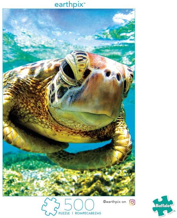 Buffalo Games - Earthpix - Turtle Swimmer - 500 Piece Jigsaw Puzzle