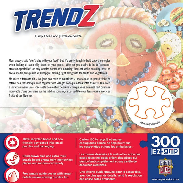 Masterpieces - Trendz Funny Face Food Ez Grip Jigsaw Puzzle (300 Pieces)
