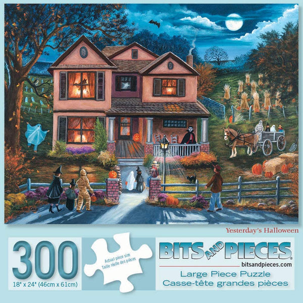 Bits and Pieces - Yesterday's Halloween Haunted House Trick or Treat Jigsaw Puzzle by Christine Carey (300 pieces)
