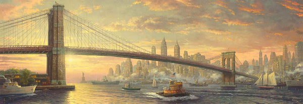 Schmidt - Thomas Kinkade - Brooklyn Bridge, The Spirit of New York Jigsaw Puzzle (1000 Pieces)