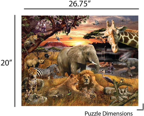 Springbok Puzzles - Wild Savanna - 400 Piece Jigsaw Puzzle - 26.75
