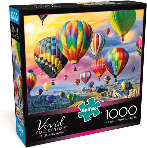 Buffalo Games - Vivid Collection - Up, Up and Away - 1000 Piece Jigsaw Puzzle, Multicolor