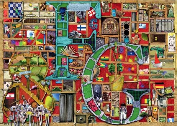 Ravensburger - Awesome Alphabet F & G Jigsaw Puzzle (1000 Pieces)