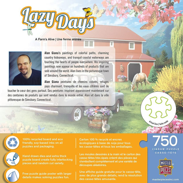 Masterpieces - Lazy Days A Farm's Alive Jigsaw Puzzle (750 Pieces)