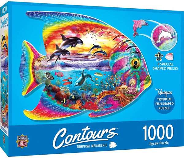 Masterpieces - Contours Shaped Tropical Fish Shape Jigsaw Puzzle (1000 Pieces)