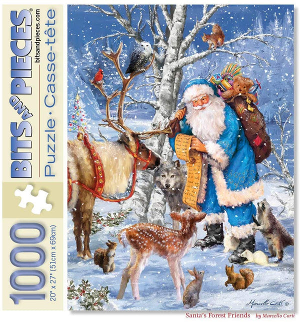 Bits and Pieces - Santa's Forest Friends by Marcello Corti Jigsaw Puzzle (1000 Pieces)