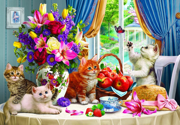 Anatolian - Fluffy Kittens In The Living Room Jigsaw Puzzle (260 Pieces)