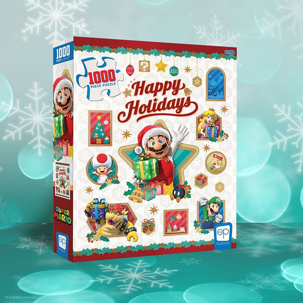 USAOpoly - Super Mario Happy Holidays Jigsaw Puzzle (1000 Pieces)