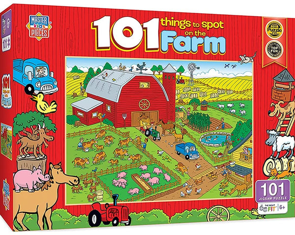 Masterpieces - 101 Things to Spot on a Farm Jigsaw Puzzle (101 Pieces)