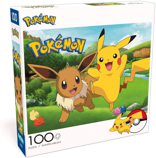 Buffalo Games - Pokemon - Pikachu & Eevee Spring - 100 Piece Jigsaw Puzzle
