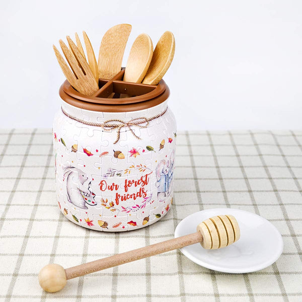 Pintoo - Puzzle Jar Rabbit & Squirrel Jigsaw Puzzle (96 Pieces)