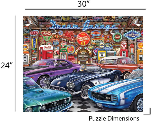 Springbok Puzzles - Dream Garage - 1000 Piece Jigsaw Puzzle - 24