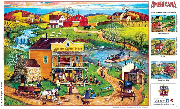 Masterpieces - Americana by Bob Pettis Cooper's Corner Ez Grip Jigsaw Puzzle (500 Pieces)