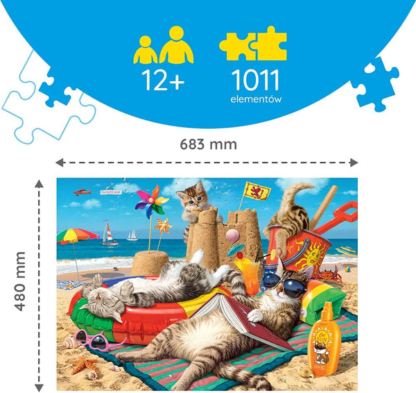 Trefl - Hidden Shapes Feline Jigsaw Puzzle (1000 Pieces)