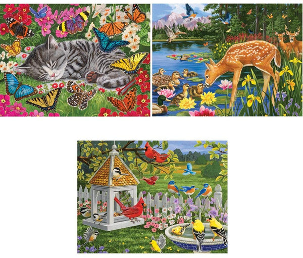 Bits and Pieces - Set of 3 x 500 Piece Jigsaw Puzzles- Each 18