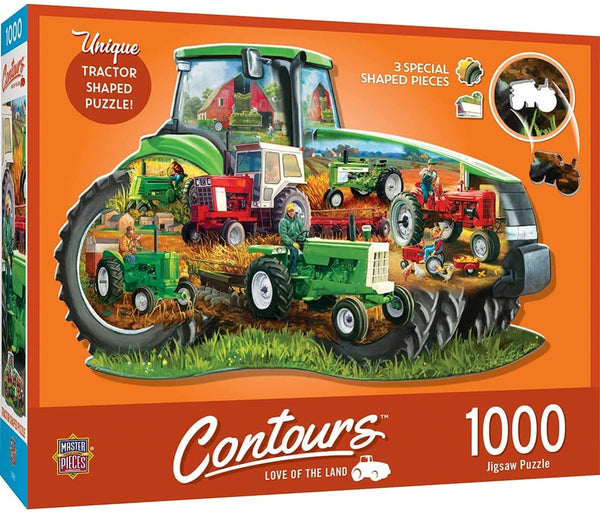 Masterpieces - Contours Shaped - Tractor Shape Jigsaw Puzzle (1000 Pieces)