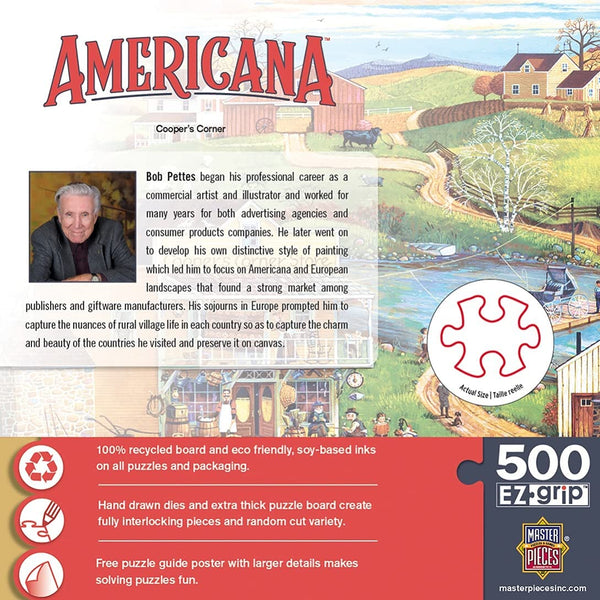 Masterpieces - Americana by Bob Pettis Cooper's Corner Ez Grip Jigsaw Puzzle (500 Pieces)