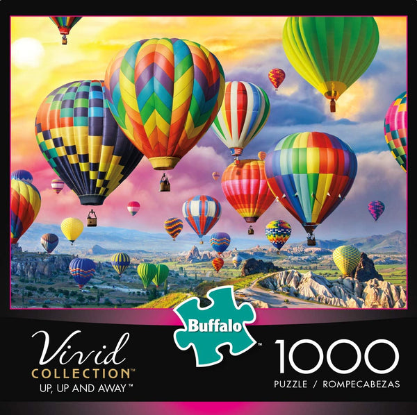 Buffalo Games - Vivid Collection - Up, Up and Away - 1000 Piece Jigsaw Puzzle, Multicolor