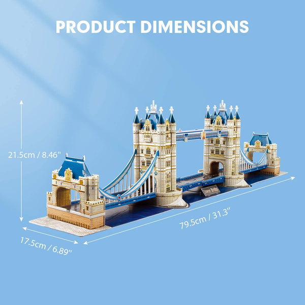 Cubic Fun - National Geographic 3D Puzzle - Tower Bridge (London) Jigsaw Puzzle (120 Pieces)