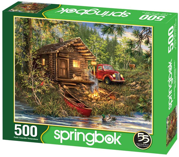 Springbok 500 Piece Jigsaw Puzzle Cozy Cabin Life