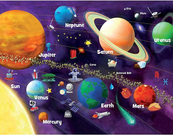 Masterpieces - Educational Glow in the Dark Solar System Jigsaw Puzzle (60 Pieces)