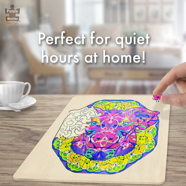 Puzzle Master - Pig Wooden Jigsaw Puzzle (121 Pieces)