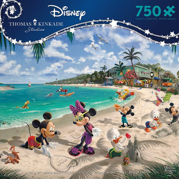 Ceaco - Thomas Kinkade - Disney - Mickey & Minnie in Florida - 750 Piece Jigsaw Puzzle