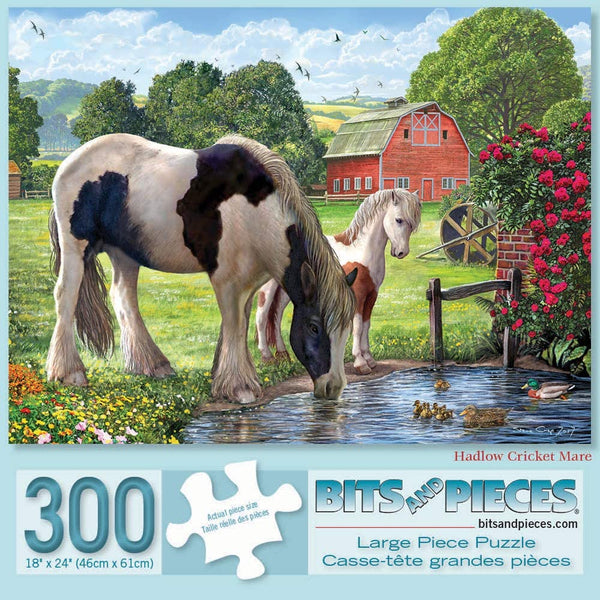 Bits and Pieces - Hadlow Creicket Mare 300 Piece Jigsaw Puzzles for Adults - Each Puzzle Measures 18 Inch x 24 inch - 300 pc Jigsaws by Artist Steve Crisp