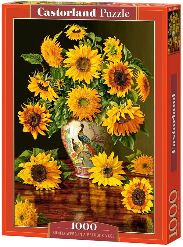 Castorland - Sunflowers in a Peacock Vase Jigsaw Puzzle (1000 Pieces)