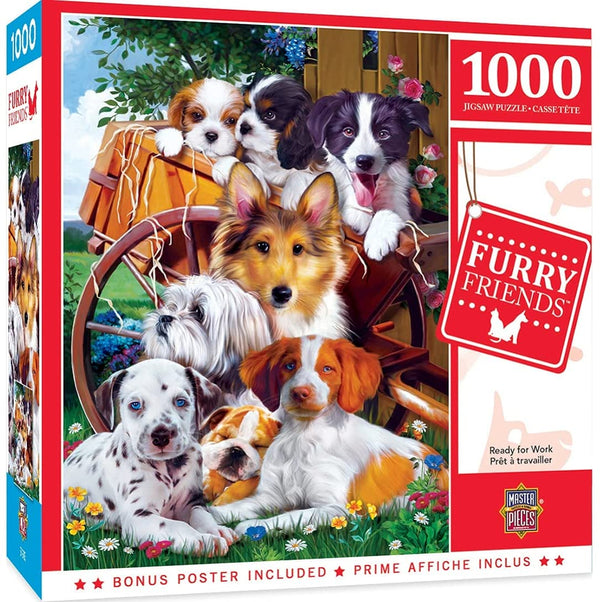 Masterpieces - Furry Friends Ready for Work Jigsaw Puzzle (1000 Pieces)
