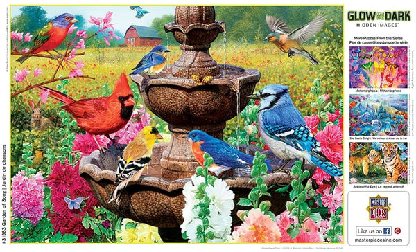 Masterpieces - Hidden Image Glow - Garden of Song Jigsaw Puzzle (500 Pieces)