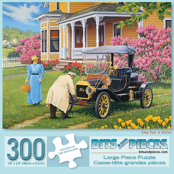 Bits and Pieces - Set of Three (3) 300 Piece Jigsaw Puzzles for Adults - Each Puzzle Measures 18" X 24" - 300 pc Spring Scenes Jigsaws by Artist John Sloane