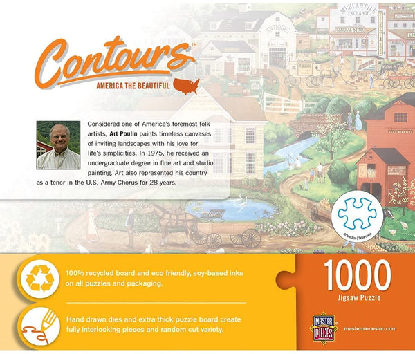 Masterpieces - Contours Shaped - United States Shape Jigsaw Puzzle (1000 Pieces)
