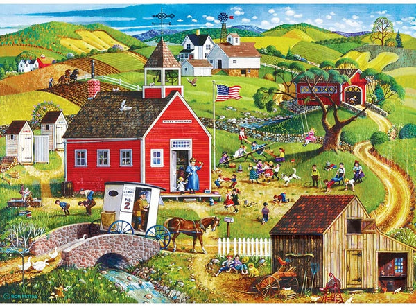 Masterpieces - Americana by Bob Pettis School Days Ez Grip Jigsaw Puzzle (500 Pieces)