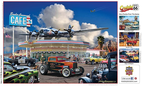 Masterpieces - Crusin' Route 66 - Bomber Command Café Jigsaw Puzzle (1000 Pieces)