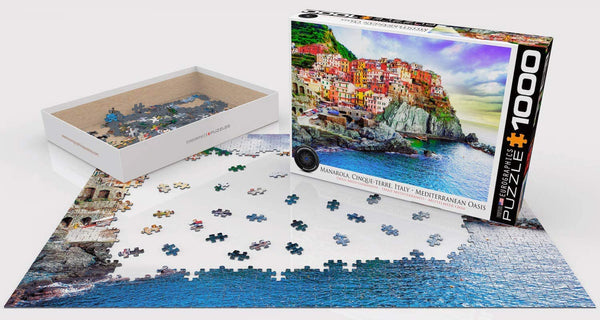 EuroGraphics - Manarola Cinque Terre Italy Mediterranean Oasis Puzzle (1000 Piece)