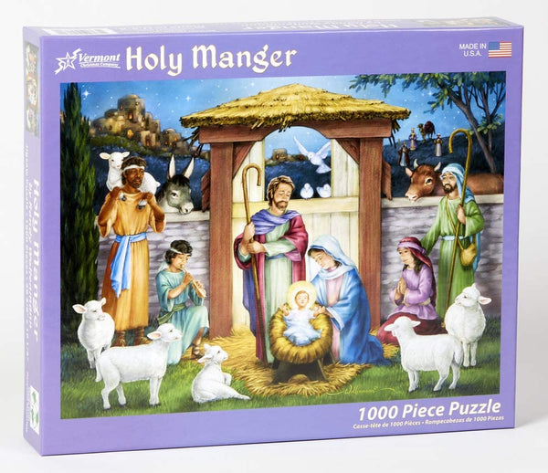 Vermont Christmas Company Holy Manger Jigsaw Puzzle 1000 Piece