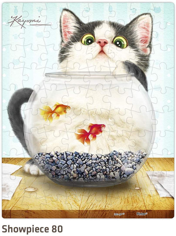 Pintoo - Canvas Set Curious Kittens Plastic Jigsaw Puzzle (80 Pieces)