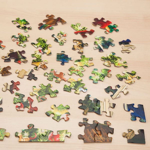 Bits and Pieces - Cardinal Couple Glitter 300 Piece Jigsaw Puzzles for Adults - Each Puzzle Measures 18