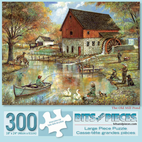 Bits and Pieces - The Old Mill Pond by Ruane Manning Jigsaw Puzzle (300 Pieces)