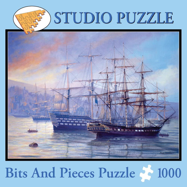 Bits and Pieces - 1000 Piece Jigsaw Puzzle for Adults - Frigate and First Rate - 1000 pc Ships, Boats Jigsaw by Artist Rob Johnson