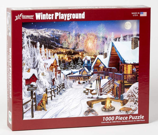 Vermont Christmas Company Winter Playground Jigsaw Puzzle 1000 Piece