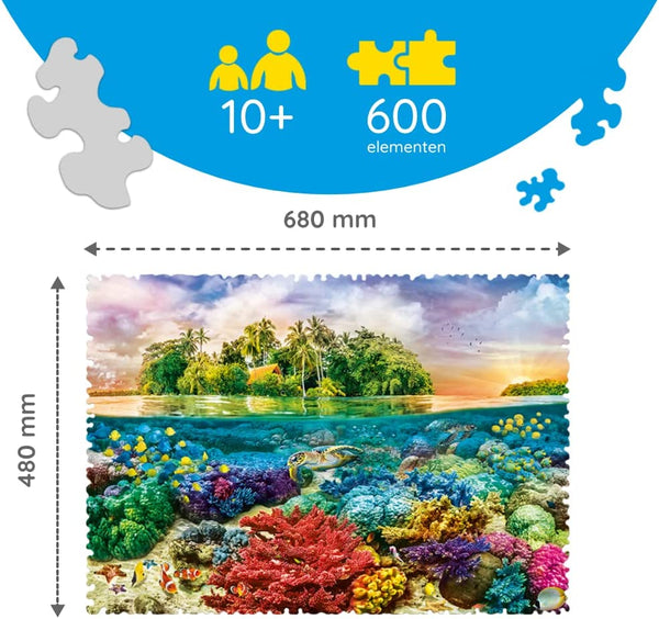 Trefl - Crazy Shapes! Tropical Island Jigsaw Puzzle (600 Pieces)
