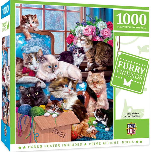 Masterpieces - Furry Friends Trouble Makers Jigsaw Puzzle (1000 Pieces)